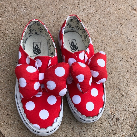Vans Other - Vans Red and White Polka Dot Kids Sneakers